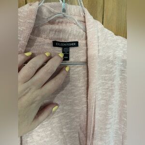 Eileen Fisher Pink Women's Cardigan | Retail $200+ | organic Cotton High Collar